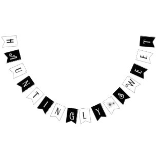 Hauntingly Sweet Gothic Flower tattoo Baby Shower Bunting Flags