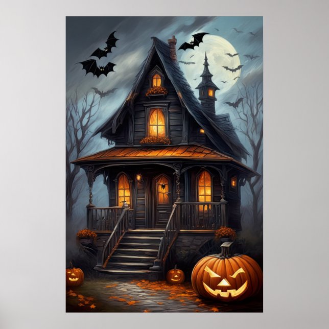 Haunts Lune, Affiche d'Halloween (Devant)