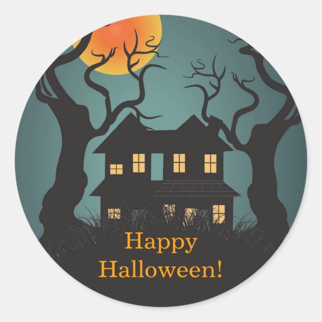 Hauny house Happy Halloween Sticker (Devant)