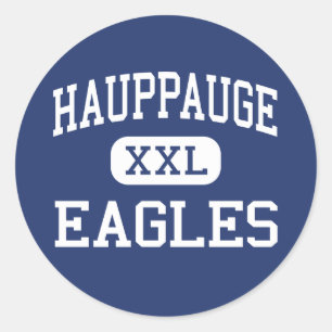 Hauppauge - Eagles - High - Hauppauge New York Classic Round Sticker