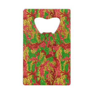 Haus Of Camo Gold Xmas Pattern Credit Card Bottle Opener