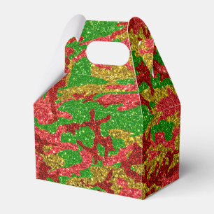 Haus Of Camo Gold Xmas Pattern Favor Box