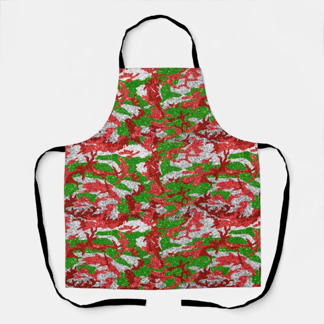 Haus Of Camo Silver Xmas Pattern Apron (Front)