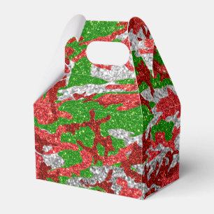 Haus Of Camo Silver Xmas Pattern Favor Box
