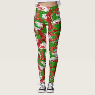 Haus Of Camo Silver Xmas Pattern Leggings
