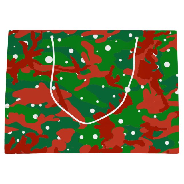 Haus Of Camo Xmas Camouflage Large Gift Bag (Front)