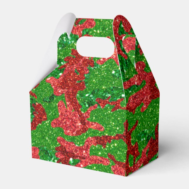 Haus Of Camo Xmas Glitter Camouflage Favor Box (Front Side)