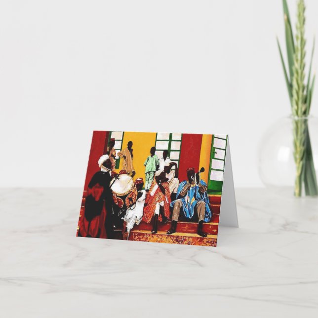 "Hausa Musicians" Greeting Cards (Front)