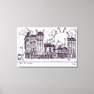 Haussmann Architecture   Rue de Sevres Canvas Print