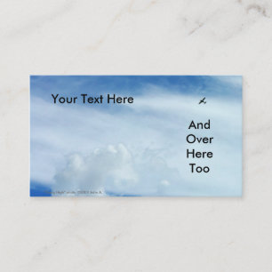 Haut carte de visite volant