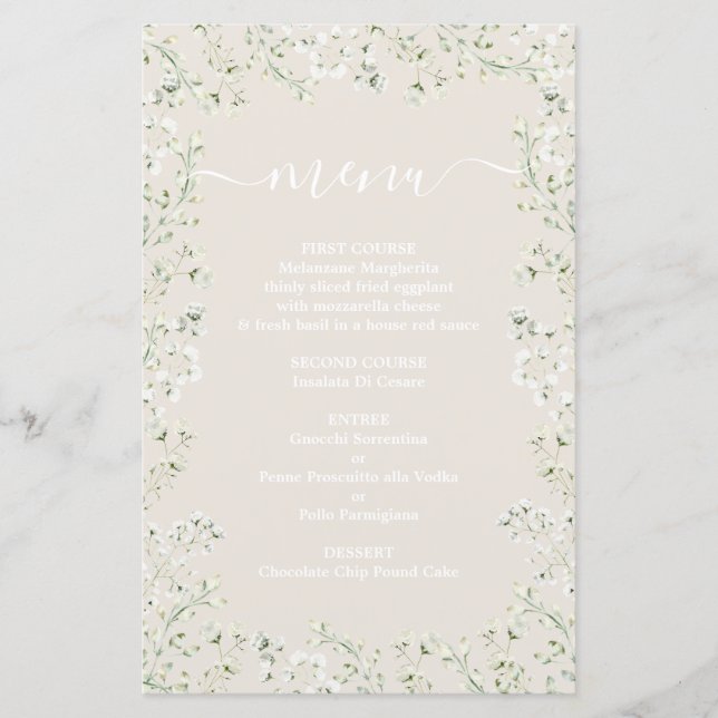 Haut dans la carte de menu Nuages (Devant)