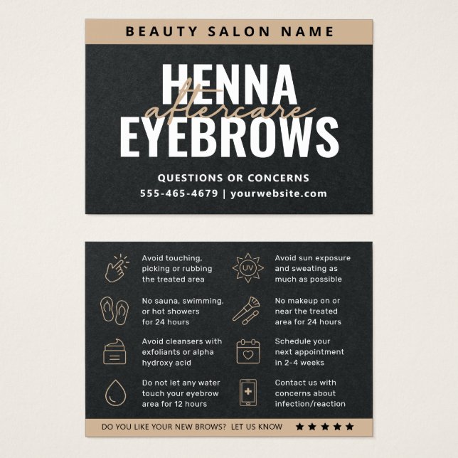 Haut de gamme Black Eyebrow Tint Henna Brows After (Devant & derrière)