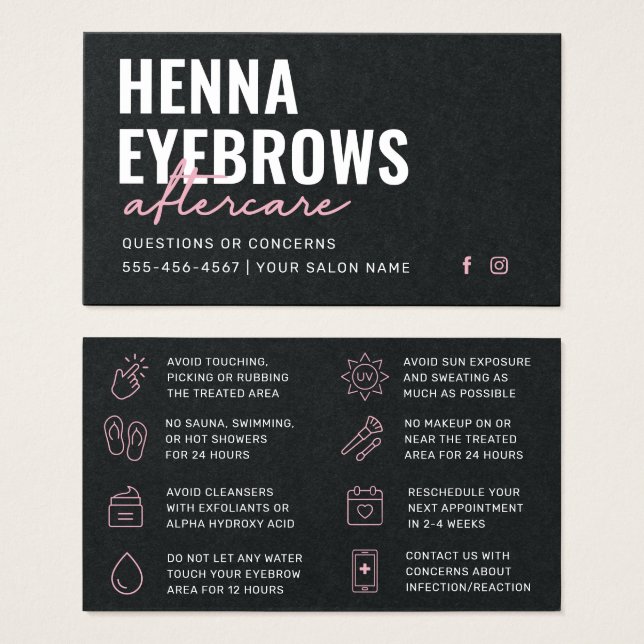 Haut de gamme Black Eyebrow Tint Henna Brows After (Devant & derrière)