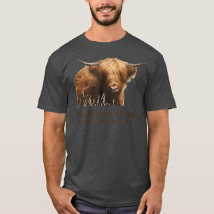 Haut de Highland Cattle Cow Hippie