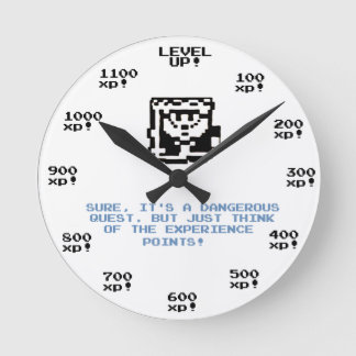 "Haut de niveau ! "rétro horloge du jeu RPG