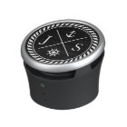Monogramme d'Ancre nautique noir et blanc