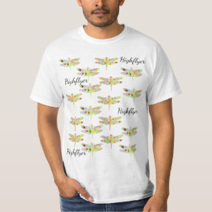 Haut vol Dragonflies floraux