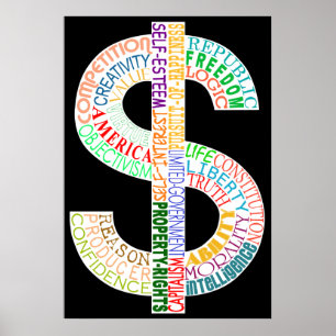 Haute affiche de symbole dollar de recherche