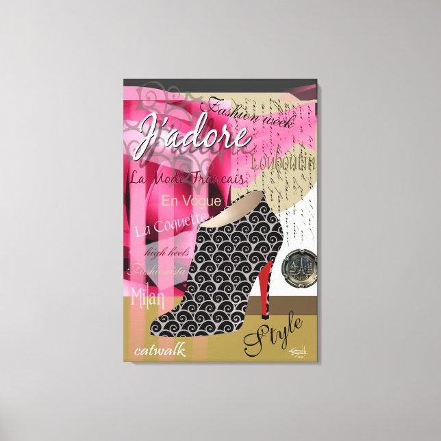 Haute Couture Abstract Shoe Art 26 x 38 Canvas Print (Front)