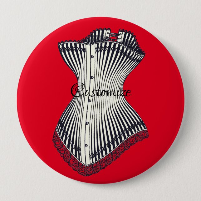 Haute Couture Corset Thunder_Cove 4 Inch Round Button (Front)