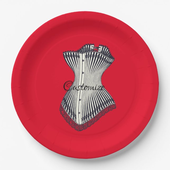 Haute Couture Corset Thunder_Cove  Paper Plate (Front)