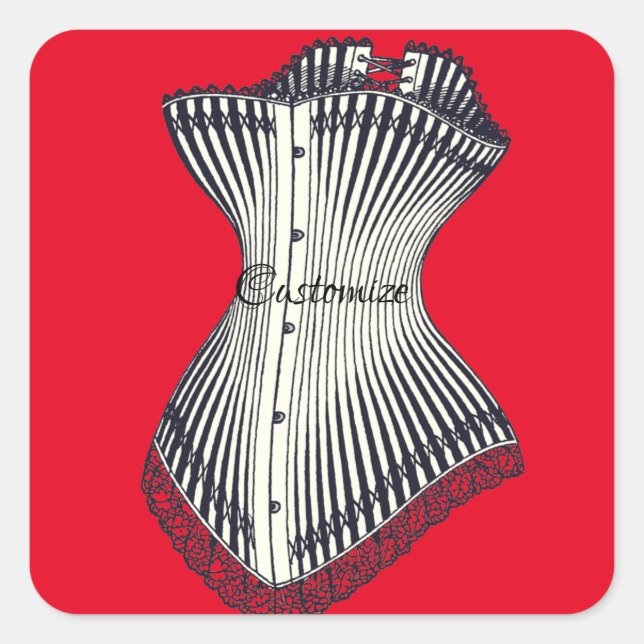 Haute Couture Corset Thunder_Cove   Square Sticker (Front)