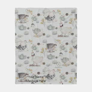 Haute Couture Ducks & Chicken Baby  Fleece Blanket