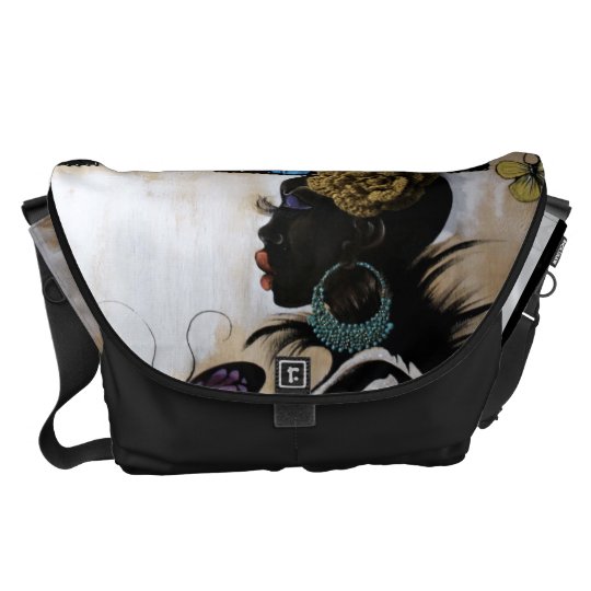 HAUTE Couture Large Messenger Bag Outside Print