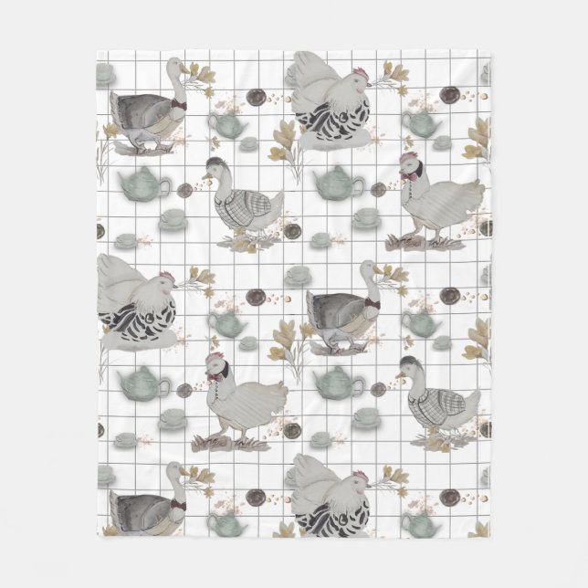 Haute Couture print Fleece Blanket (Front)
