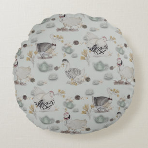 Haute Couture Print Kidsroom Round Pillow