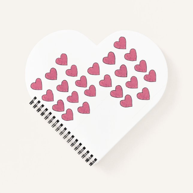 Haute Hearts Heart-Shaped Writing Pad/ Notebook (Front)