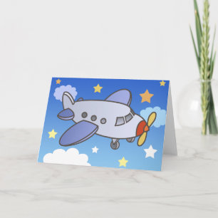 Hautes cartes de voeux volantes d'avion