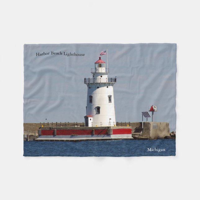 Hauteur Beach Lighthouse couverture polaire (Devant (Horizontal))