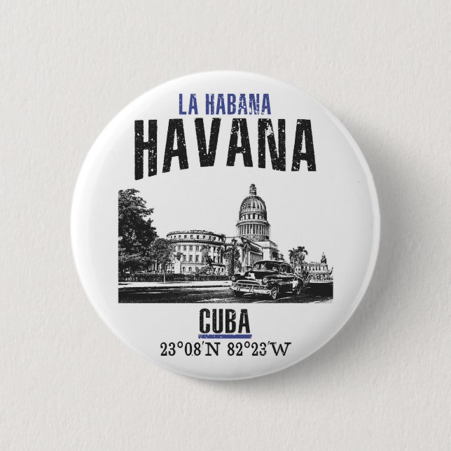 Havana 2 Inch Round Button (Front)