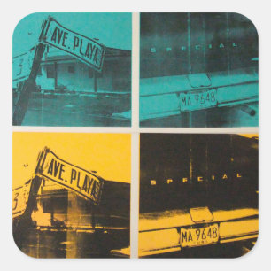 Havana 2 square sticker