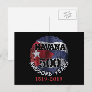 Havana 500 Awesome Years - Cuba Anniversary  Postcard