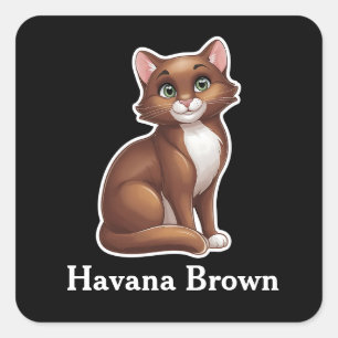 Havana Brown Square Sticker
