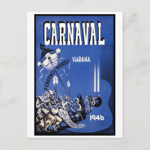 Havana Carnival 1946 Vintage Travel Postcard