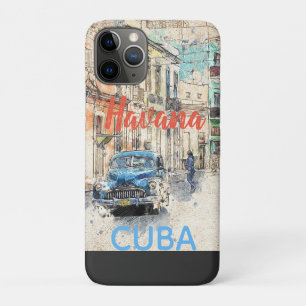 Havana Cuba Car in Street Scene iPhone 11 Pro Case