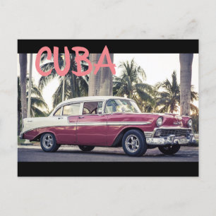 HAVANA CUBA CAR  POSTCARD