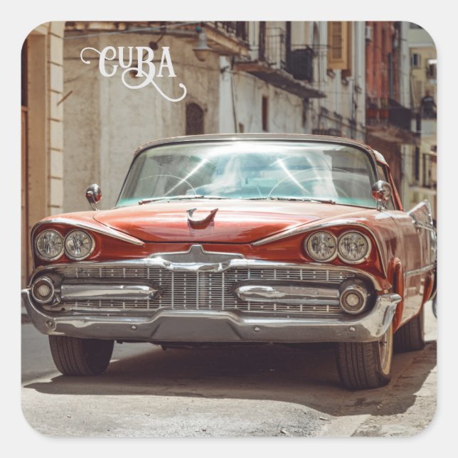 Havana CUBA Car Square Sticker (Front)