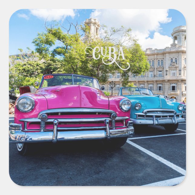 Havana CUBA Car Square Sticker (Front)