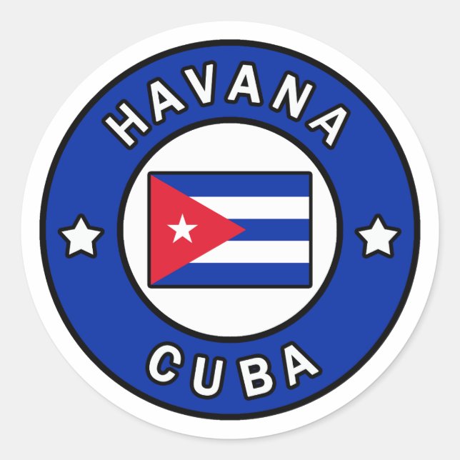 Havana Cuba Classic Round Sticker (Front)