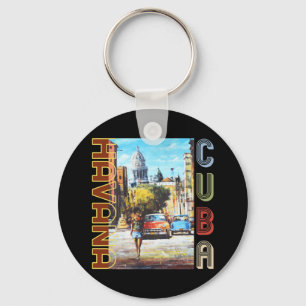 Havana Cuba Fine Art - Capitolio Woman Keychain
