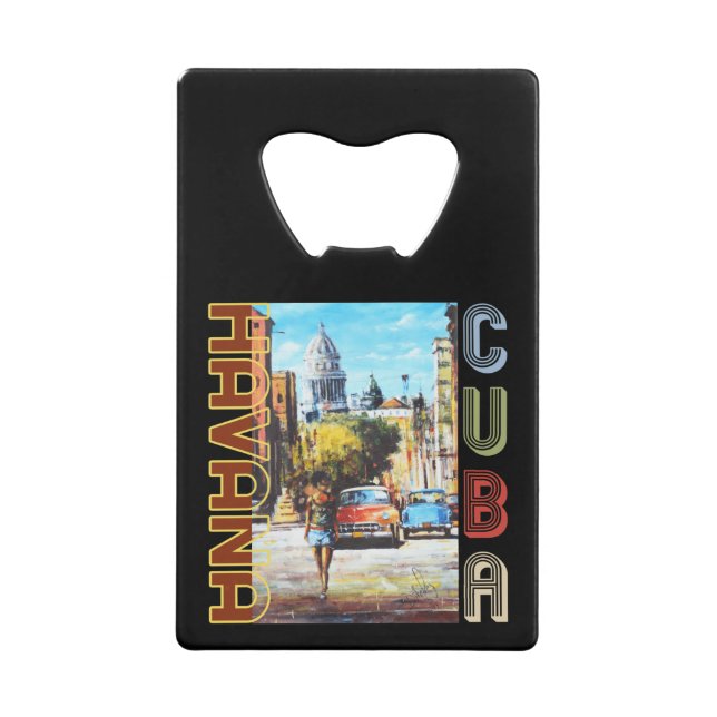 Havana Cuba Fine Art - National Capital Credit Card Bottle Opener (Front)