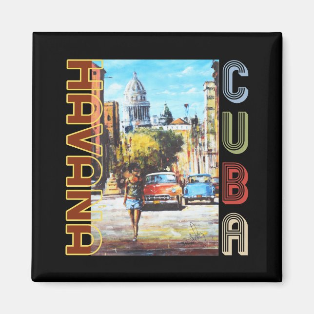 Havana Cuba Fine Art - National Capital Magnet (Front)