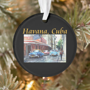 Havana Cuba Floridita Art Ornament
