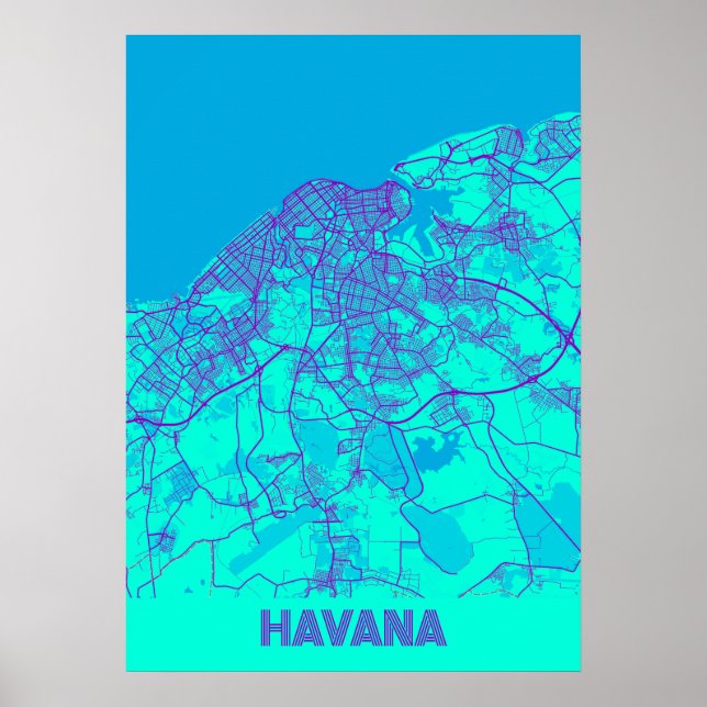 Havana - Cuba Galaxy City Map Poster (Front)
