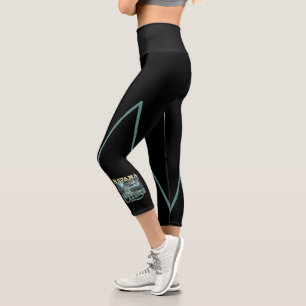 Havana Cuba Graffiti Street Art - Love Habana Capri Leggings
