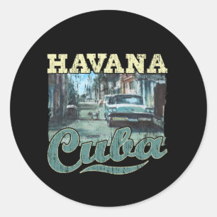 Havana Cuba Graffiti Street Art - Love Habana Classic Round Sticker